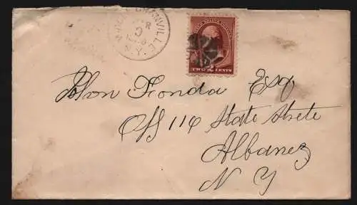 B11837 USA Brief 1886 Middle Granville, New York Fancy Canc.