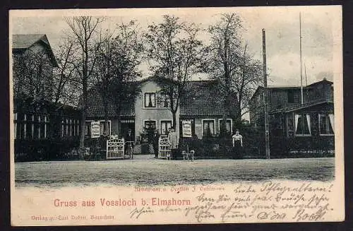 69453 AK Vossloch Voßloch b. Elmshorn 1899 Restaurant