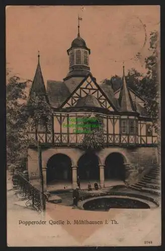 51897 AK Poppenroder Quelle bei Mühlhausen in Thüringen 1907