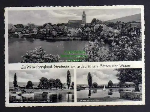 132272 AK Grohnde Weserbergland Gast und Pensionshaus Grohnder Fähre 1939