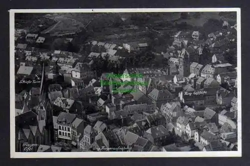 132301 AK Mayen Eifel um 1935 Luftbild Ring Gaststätte Schiefer Turm