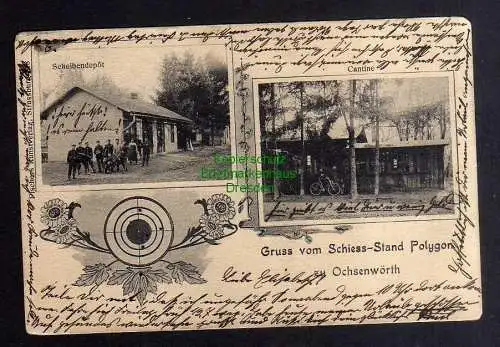 132453 AK Schiess Stand Polygon zu Ochsenwörth Elsass Verlag Fischer 1905