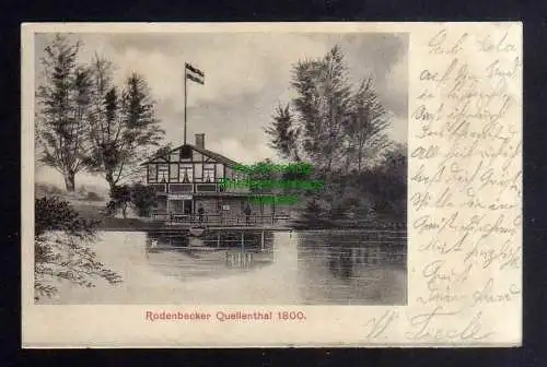 132516 AK Rodenbeker Quellental 1800 Gasthaus am See 1899