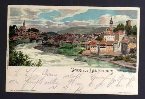 131479 AK Laufenburg Baden Litho 1898 Künstlerkarte Velten