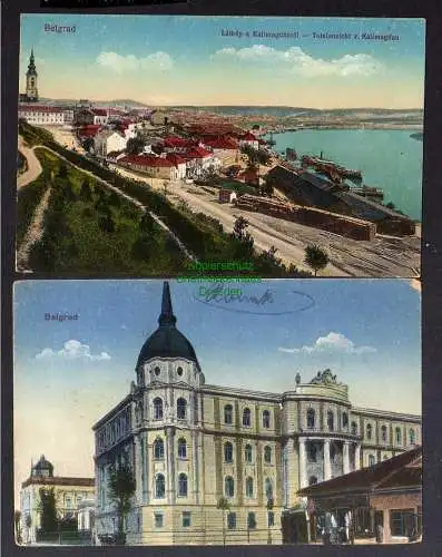 129454 2 AK Belgrad 1916 Totale v. Kalimegdan Bank 1918