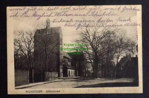 129426 AK Wunstorf Stiftskirche1915 Feldpost Reserve Lazarett