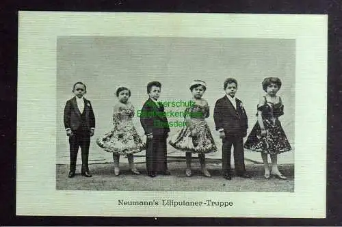 129380 AK Zirkus Theater Variete Neumanns Liliputaner Truppe um 1920