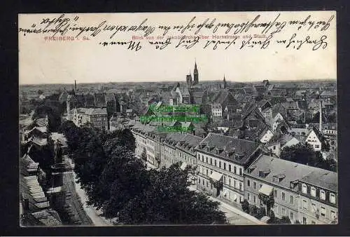 128780 AK Freiberg 1908 Blick von der Jakobikirche über Hornstrasse