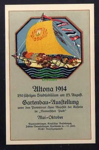 128801 AK Altona Hamburg 1914 Gartenbau Ausstellung 250 jähriges Stdtjubiläum