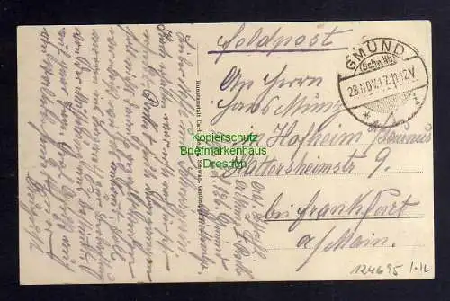 124695 AK Schwäbisch Gmünd 1917 Feldpost Total von Süden