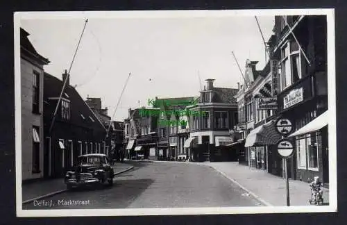 124670 AK Delfzijl 1954 Fotokarte Marktstraat Nutische InstrumentenTh. Dallinga