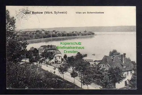 124449 AK Bad Buckow Märkische Schweiz 1916 Villen am Schermützelsee