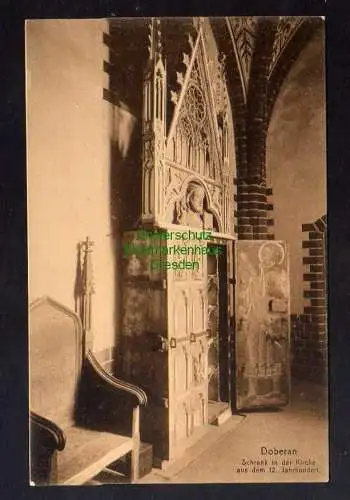 124616 AK Bad Doberan um 1920 Schrank in der Kirche 12. Jahrhundert