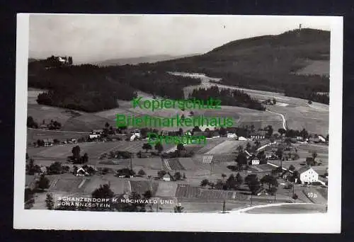 120872 AK Schanzendorf Valy Krompach um 1935 Fotokarte Panorama Hochwald Johanne