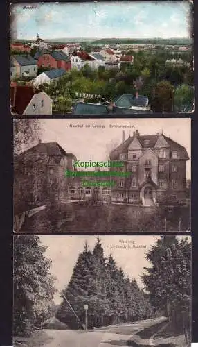 120973 3 AK Naunhof Waldweg Lindhardt 1912 Erholungsheim 1934