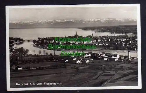 121132 AK Konstanz am Bodensee 1935 Luftbild Fliegeraufnahme Fotokarte