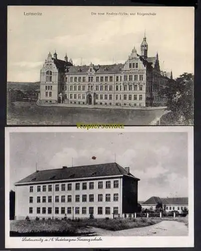 120309 2 AK Leitmeritz Litomerice Knaben Volks und Bürgerschule 1906 Finanzschul