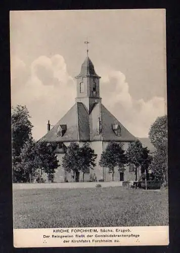 112507 AK Forchheim Erzgebirge Kirche um 1910 Werbekarte Krankenpflege