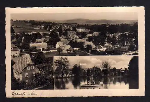 112374 AK Oppach Sachsen 1935 Fotokarte Gondelteich Häuser