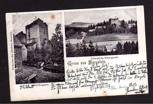 112926 AK Burgstein bei Weischlitz Plauen Vogtl. 1905 Ruine Schwand