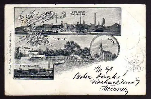 101737 AK Hruschau in Schlesien 1898 Sodafabrik Oderhort Hubert Schacht Bergbau