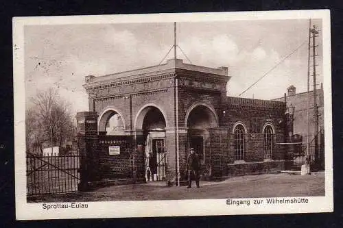 101037 AK Sprottau Eulau Eingang Wilhelmshütte 1928 Bergbau Industrie