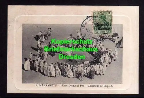 116136 AK Marrakesch Marokko c 1914 seltener Stempel Place Djema el Fna - Charme