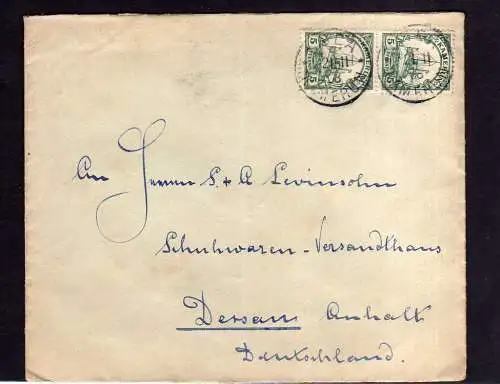 115597 Kamerun Brief Edea 1908 Missionar Stutz Sakbayeme, Post Edea Bedarfspost