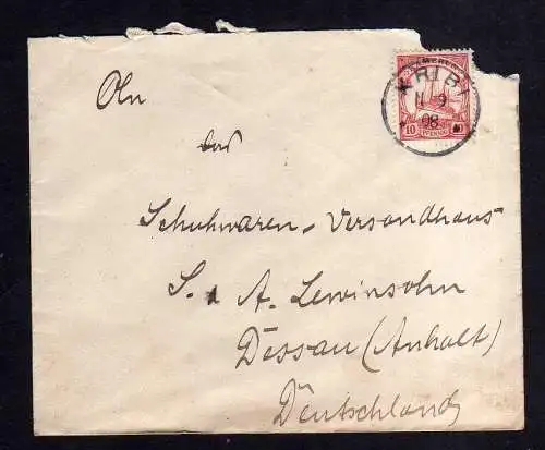 115657 Kamerun Brief Kribi Vordruck Kaiserliches Bezirksamt Heilgehilfe Mukory B