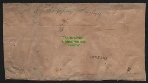 148642 Streifband DNG Berlinhafen 1907 Bedarf nach Würzburg Missionarspost