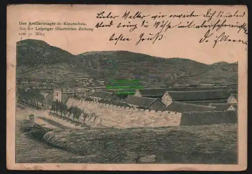 148681 AK Kiautschou Artillerielager A der Leipziger Illustrierten Zeitung 1899