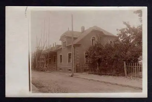 96715 AK Waldkirch 1919 Fotokarte Straße Wohnhaus Baustelle Gerüst