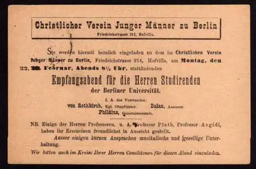41764 AK Postkarte Christl. Verein Jg. Männer zu Berlin