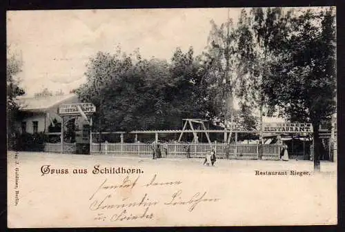 43731 AK Berlin Gatow Schildhorn Restaurant Rieger 1900