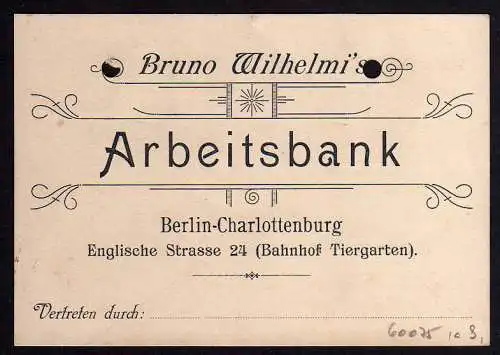 60075 AK Berlin Charlottenburg Arbeitsbank Englische St