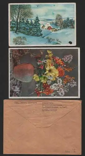 B9876 3x Brief Postkarte SBZ Gebühr bezahlt 1945 Merseburg