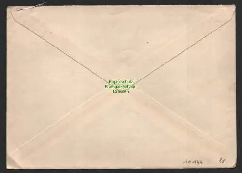 B10144 Brief SBZ Gebühr bezahlt Niederorschel Eichsfeld 1945 an Friwi Stolberg