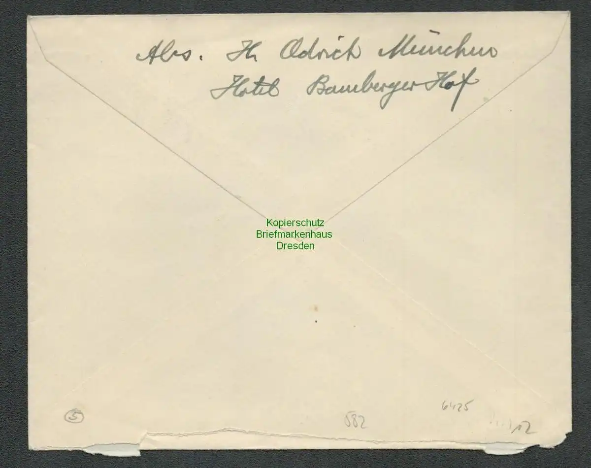 B6425 Brief Deutsches Reich Postwertzeichenausstellung MÜPA München 1935