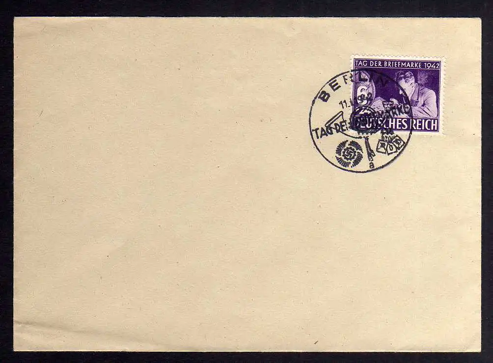 B1173 Deutsches Reich 811 FDC SST Tag der Briefmarke Berlin 11.1.42
