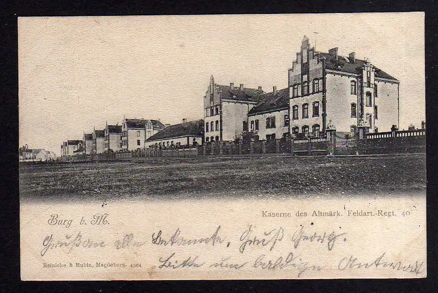 96531 AK Burg Bez. Magdeburg Kaserne des Altmärk. Feldartillerie Regiment 1903