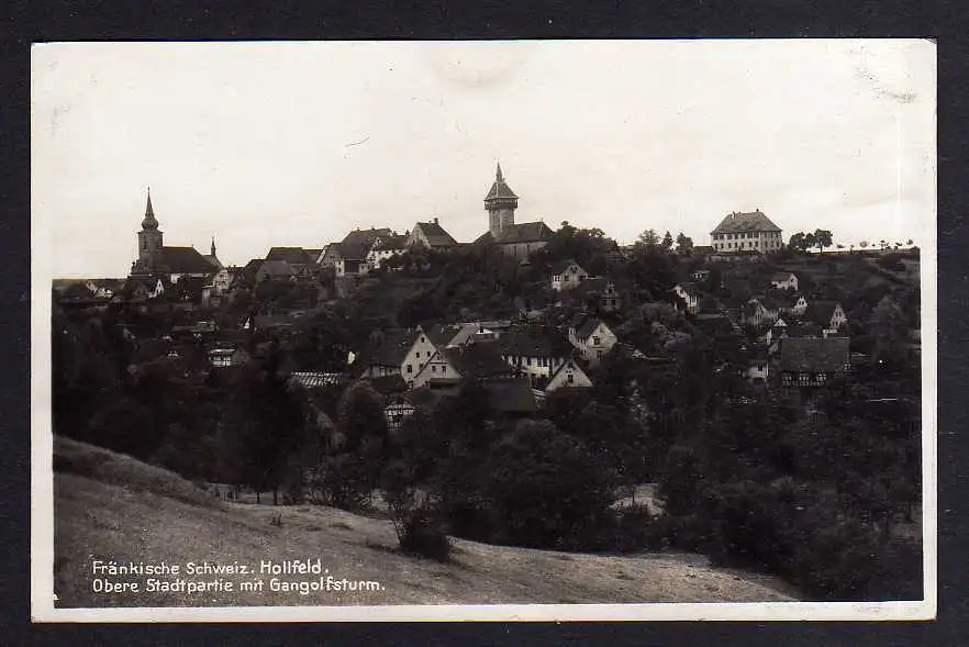 94313 AK Fränkische Schweiz Hollfeld Gangolfsturm 1933 Fotokarte