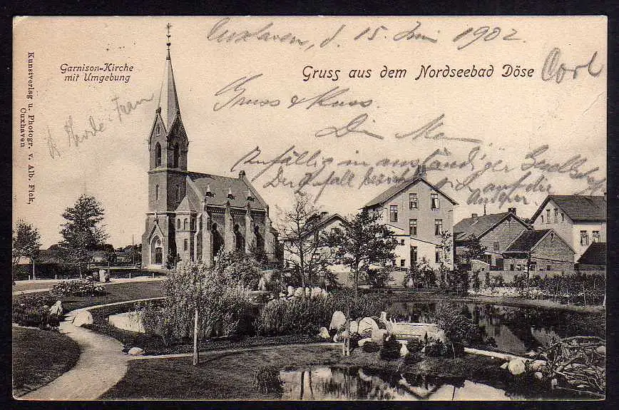 82903 AK Döse Cuxhaven 1902 Garnision Kirche