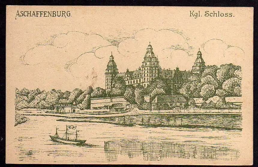 69609 AK Aschaffenburg 1914 Frauenverein Rotes Kreuz