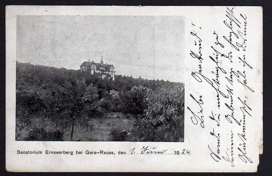 64468 AK Gera Reuss Sanatorium Ernseeberg 1924