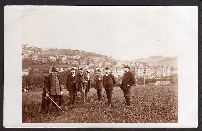 64410 AK Ebersbach Foto AK 1912 Herrenausflug Ort !!!