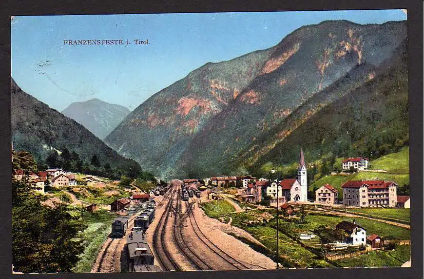 62471 AK Franzensfeste Fortezza Tirol Bahnhof ca. 1910