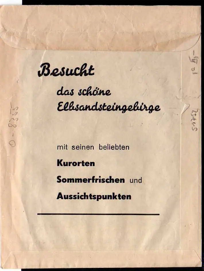 51752 Basteibrücke auf Verkaufstüte AK-Verlag A. Keil um 1940