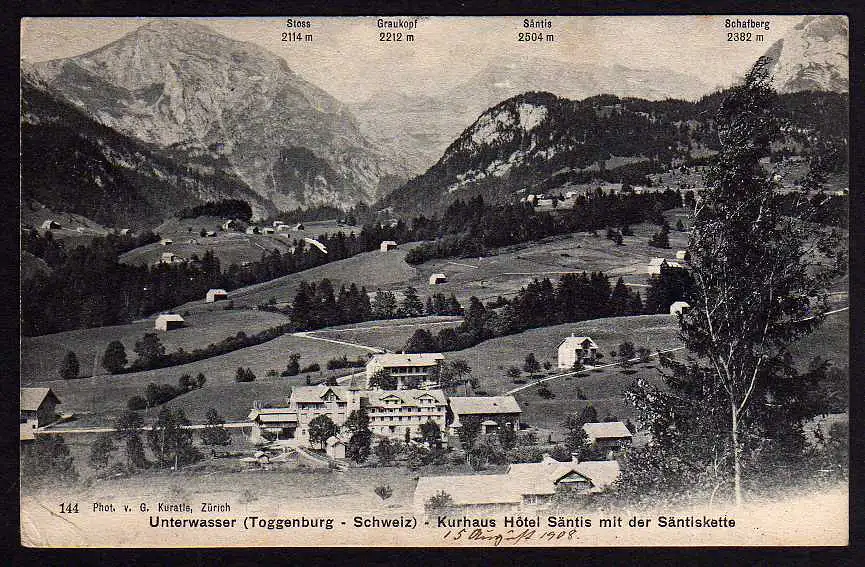 51687 AK Unterwasser Toggenburg Säntis 1908