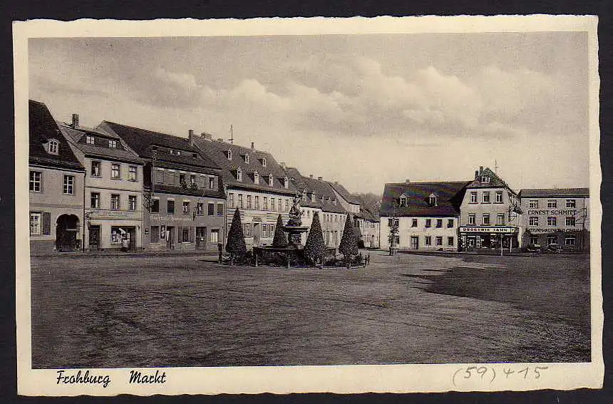 51742 AK Frohburg Markt Drogerie Jahn um 1940 Bäckerei Müller