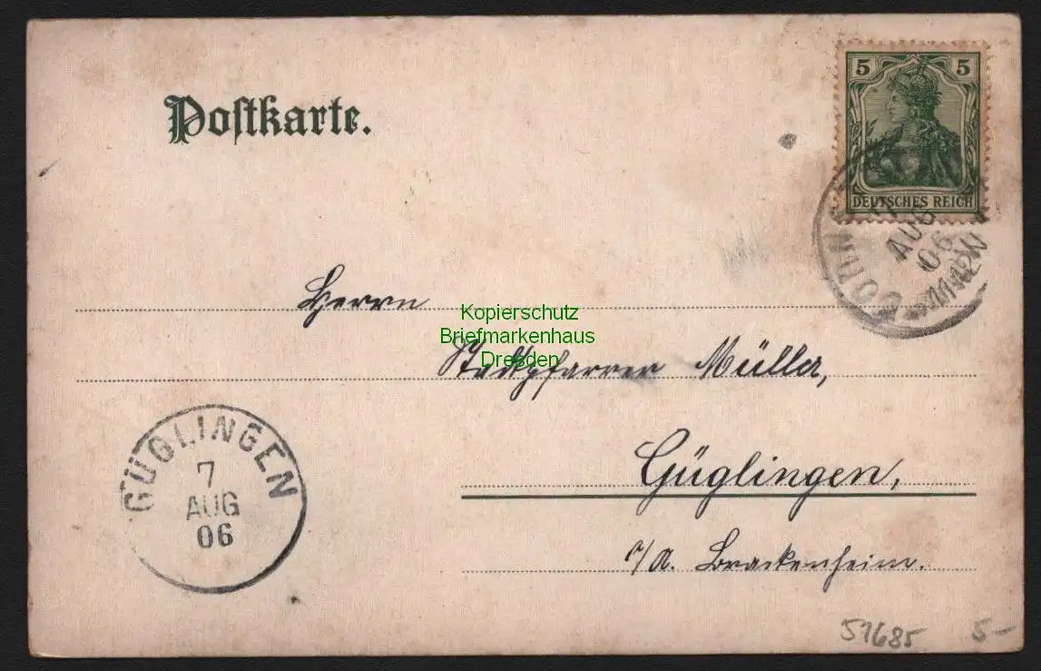 51685 AK Forbachtal bei Freudenstadt Güglingen 1906